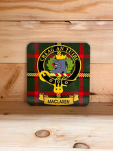Load image into Gallery viewer, Scottish Clan Crest & Tartan Coasters