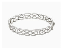Load image into Gallery viewer, Boru® Interlaced Celtic Pattern Bangle with Cubic Zirconia