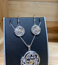 Load image into Gallery viewer, Boru® Solstice Earrings with Swirls and 18K Gold Bead