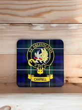 Load image into Gallery viewer, Scottish Clan Crest & Tartan Coasters