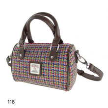 Load image into Gallery viewer, Harris Tweed Kilbride Mini Bowling Handbag with Shoulder Strap (21 Variants)