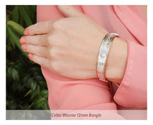 Load image into Gallery viewer, Boru® Celtic Warrior® Gold Trim Bangle