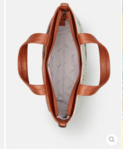 Load image into Gallery viewer, Yoshi Stag Tweed & Leather Multiway Grab Bag