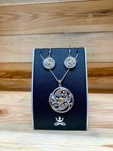 Load image into Gallery viewer, Boru® Winter Solstice Pendant with Swirls and 18K Gold Bead
