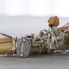 Load image into Gallery viewer, Boru Echos Celtic Ogham Gra Sterling Silver & 10K Gold Necklet