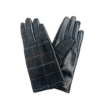 Load image into Gallery viewer, Mens Faux Leather Tartan Gloves