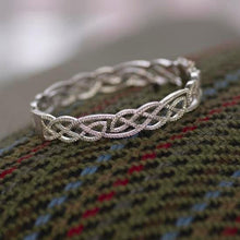 Load image into Gallery viewer, Boru® Interlaced Celtic Pattern Bangle with Cubic Zirconia