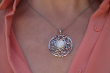 Load image into Gallery viewer, Boru Arian Mother of Pearl Celtic Knot Large Pendant