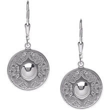 Load image into Gallery viewer, Boru Celtic Warrior Small Disc Drop Earrings