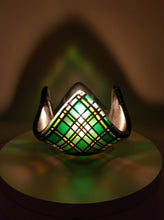 Load image into Gallery viewer, Fused Glass Cape Breton Tartan Tea Light