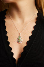 Load image into Gallery viewer, Connemara Marble Silver Shamrock Pendant