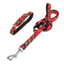 Load image into Gallery viewer, Tartan Dog Collar & Lead Set