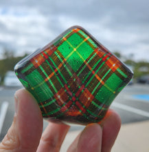 Load image into Gallery viewer, Fused Glass Newfoundland Tartan Tea Light