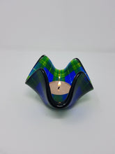 Load image into Gallery viewer, Fused Glass Nova Scotia Tartan Tea Light