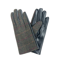 Load image into Gallery viewer, Mens Faux Leather Tartan Gloves
