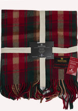 Load image into Gallery viewer, Patrick King Merino Wool Canadian Dark Maple Tartan Knee Blanket