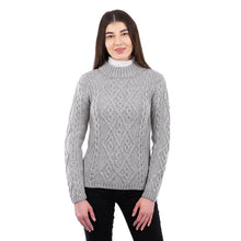 Load image into Gallery viewer, Ladies Aran Cable Knit Sweater