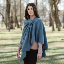 Load image into Gallery viewer, Saol Knitwear Lambswool Draped Shawl