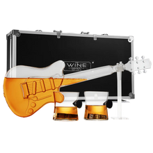 Load image into Gallery viewer, Electric Guitar Whiskey & Wine Decanter with 2 Pick Whiskey Glasses, Acrylic Stand & Case - 34 OZ Glass 16" L for Whiskey