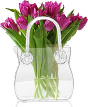 Load image into Gallery viewer, Glass Handbag Purse Decanter & Vase For Flowers, Wine & Whiskey Decanter for Women