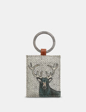 Load image into Gallery viewer, Yoshi Stag Tweed & Leather Keyring