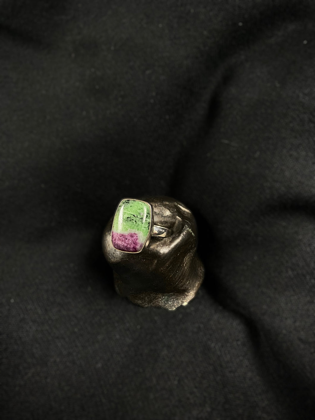 Diana Morrissey 925 Zoisite and Ruby Ring