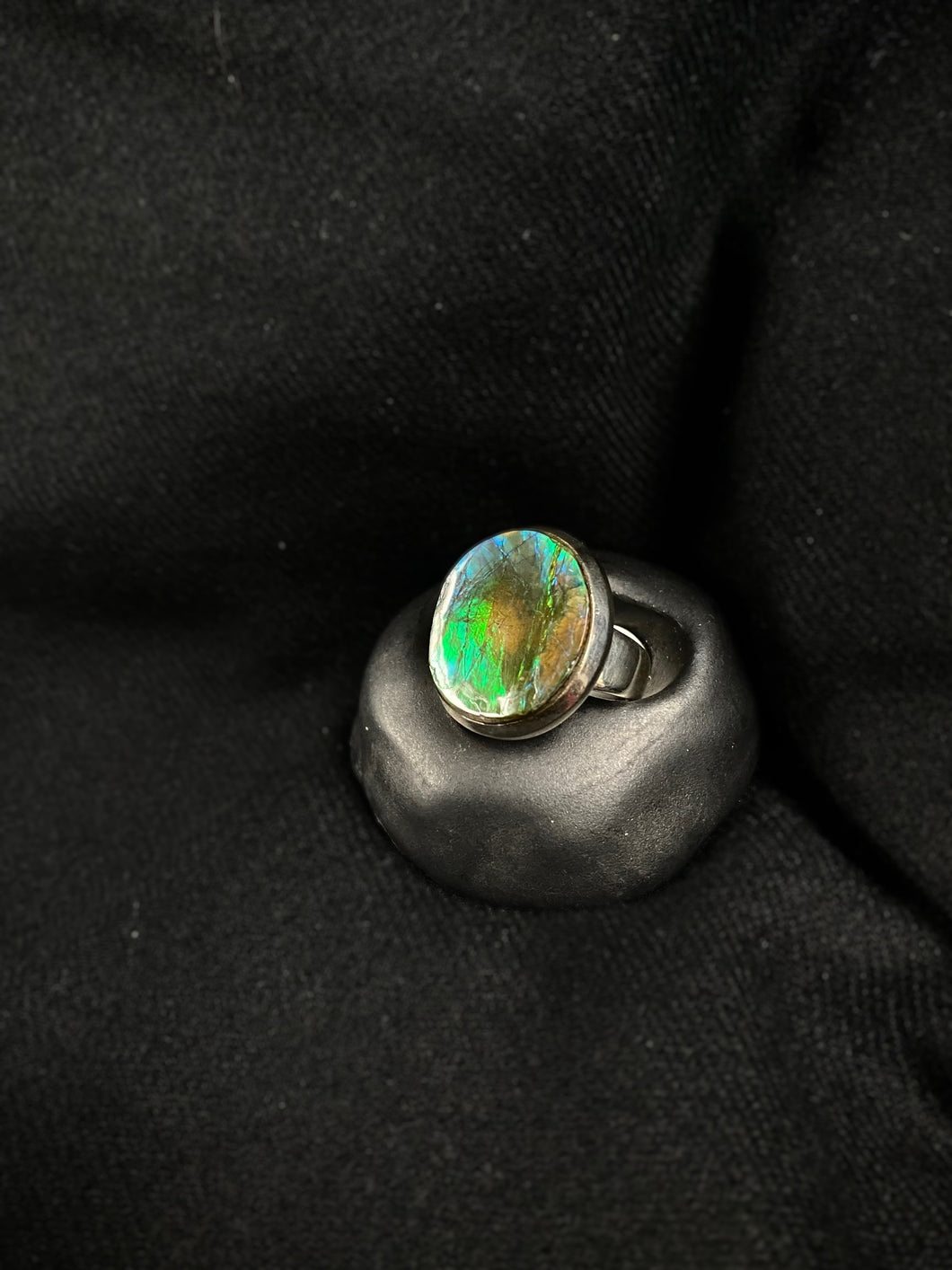 Diana Morrissey 925 Canadian Ammolite Ring