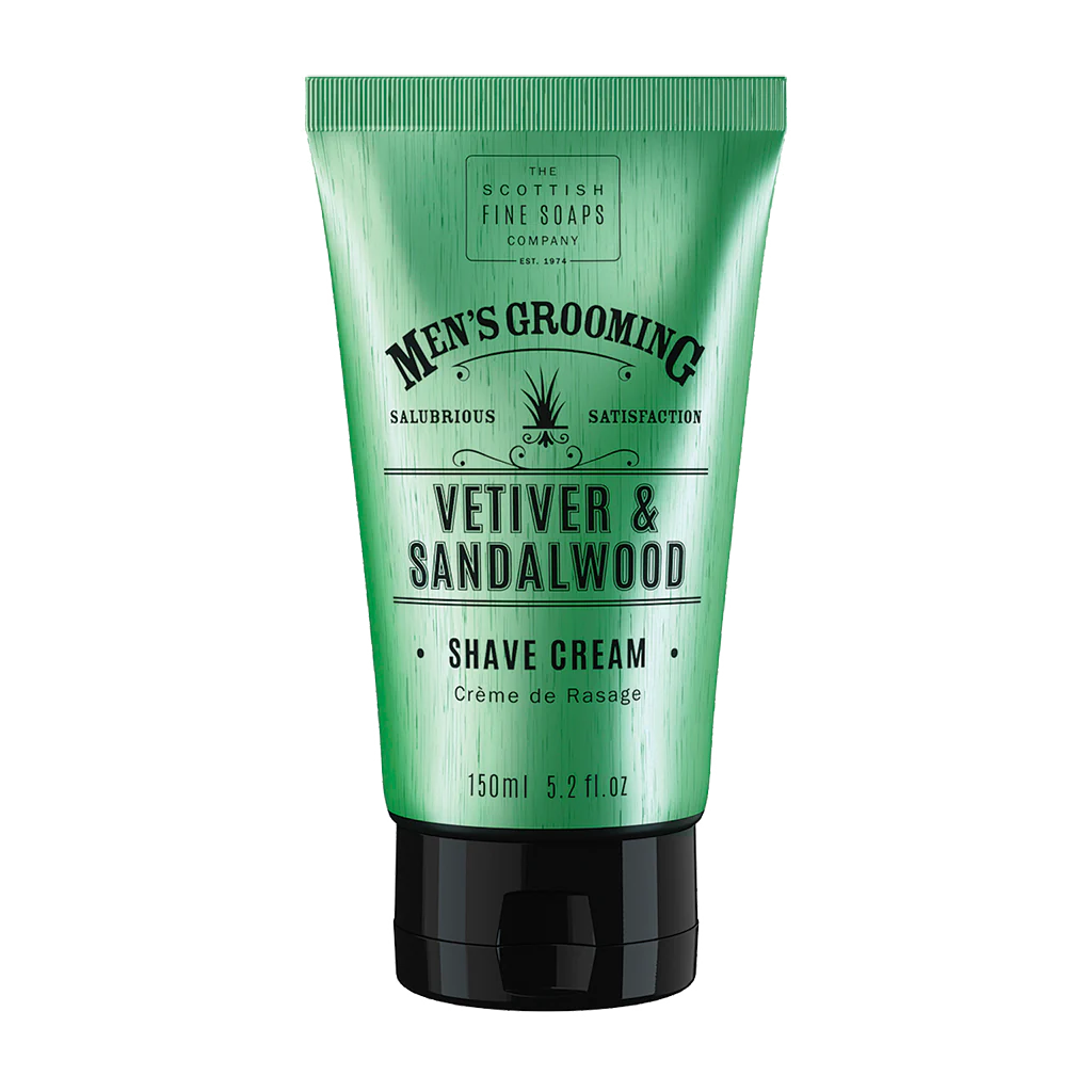 The Scottish Fine Soaps Co Vetiver and Sandalwood Shave Cream 150ml