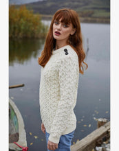 Load image into Gallery viewer, Saol Knitwear Ladies Side Button Sweater
