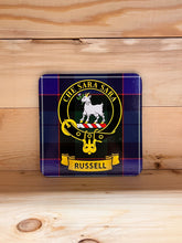 Load image into Gallery viewer, Scottish Clan Crest &amp; Tartan Coasters
