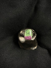 Load image into Gallery viewer, Diana Morrissey 925 Zoisite and Ruby Ring
