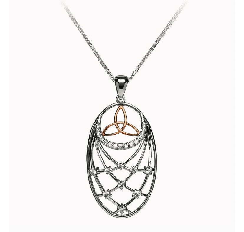 Boru Interlaced Trinity Pendant Silver