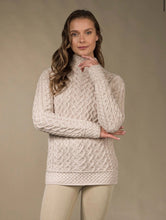 Load image into Gallery viewer, Aran Polo Neck Sweater (Cream)
