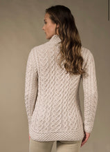 Load image into Gallery viewer, Aran Polo Neck Sweater (Cream)

