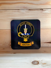 Load image into Gallery viewer, Scottish Clan Crest &amp; Tartan Coasters
