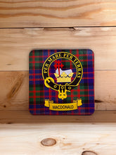 Load image into Gallery viewer, Scottish Clan Crest &amp; Tartan Coasters
