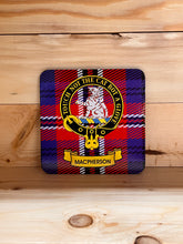 Load image into Gallery viewer, Scottish Clan Crest &amp; Tartan Coasters
