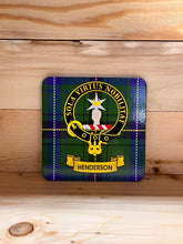 Load image into Gallery viewer, Scottish Clan Crest &amp; Tartan Coasters
