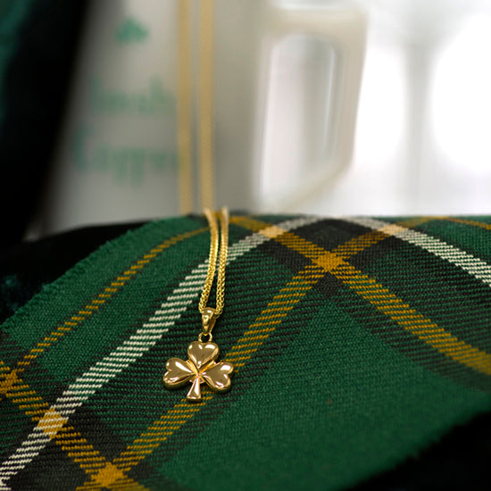 Boru Silver with 14K vermeil Traditional Shamrock Pendant