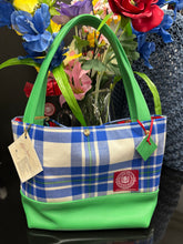 Load image into Gallery viewer, Bonnie Braw Sky Tartan Tote
