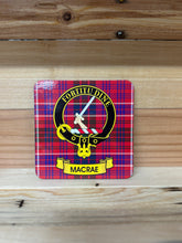 Load image into Gallery viewer, Scottish Clan Crest &amp; Tartan Coasters
