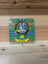Load image into Gallery viewer, Scottish Clan Crest &amp; Tartan Coasters
