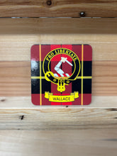 Load image into Gallery viewer, Scottish Clan Crest &amp; Tartan Coasters
