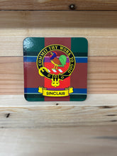 Load image into Gallery viewer, Scottish Clan Crest &amp; Tartan Coasters
