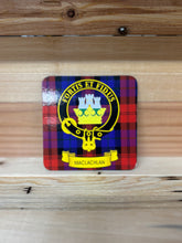 Load image into Gallery viewer, Scottish Clan Crest &amp; Tartan Coasters
