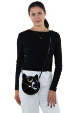 Load image into Gallery viewer, Mystical Black Cat Crossbody Bag
