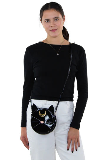 Mystical Black Cat Crossbody Bag