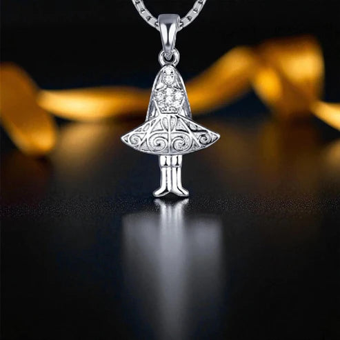 Boru Dancer with Clear Zirconia Stones Pendant