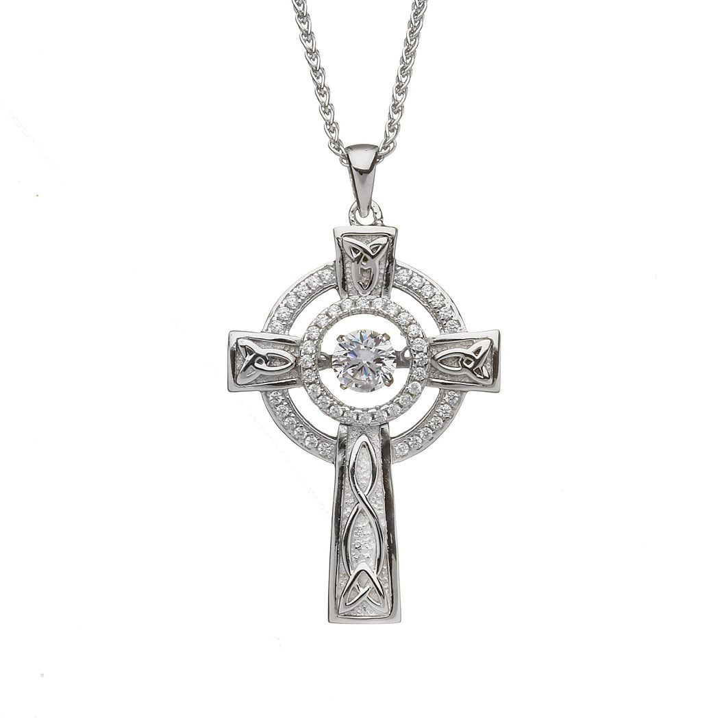 Boru Dancing Stone Celtic Cross Pendant