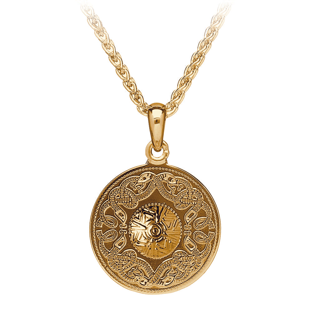 Boru Celtic Warrior Medium Pendant 14K Vermeil Gold